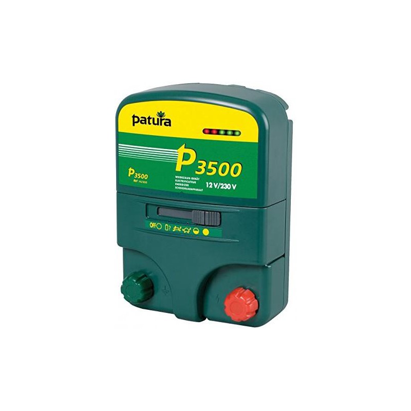 Pastor electrico para ganado Patura p3500 con alimentación a 12V o 230V