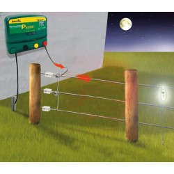 Ejemplo de instalación alerta de pastor eléctrico con lámpara flash.