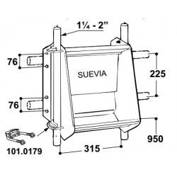 Dimensiones forntales de bebedero SUEVIA modelo 500