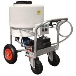 JFC MK170P Carro de leche en polvo con bomba para alimentación de terneros en inicio.